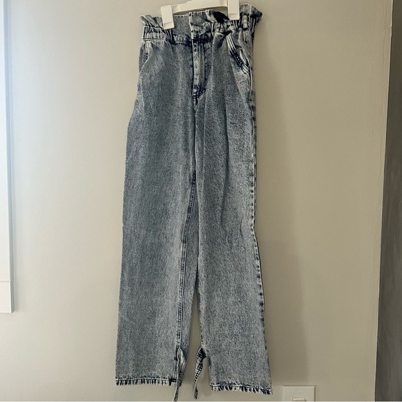 CULPOS X Jean Blouse size small Paperbag-Waist jeans size 0 Created for Macy's - Picture 8 of 8